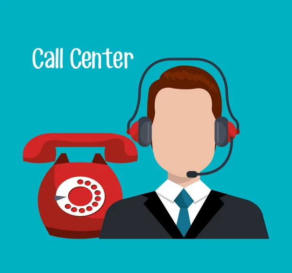 Progettazione servizio call center — Vettoriale Stock