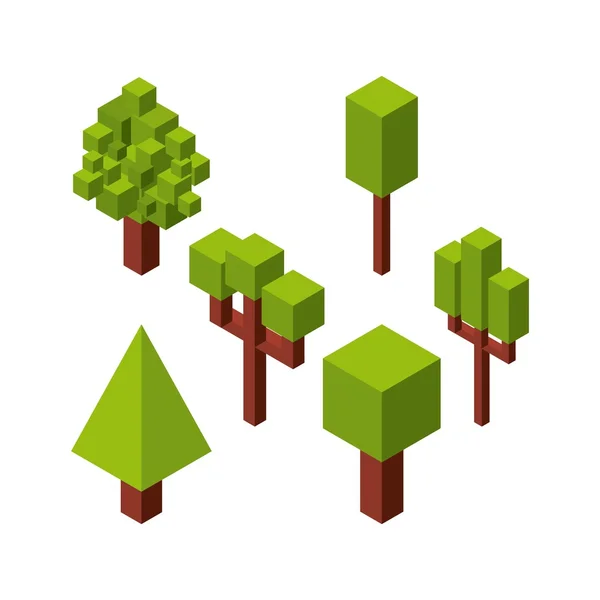 Natureza em design de pixels — Vetor de Stock