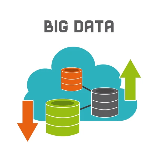 Design de big data — Vetor de Stock