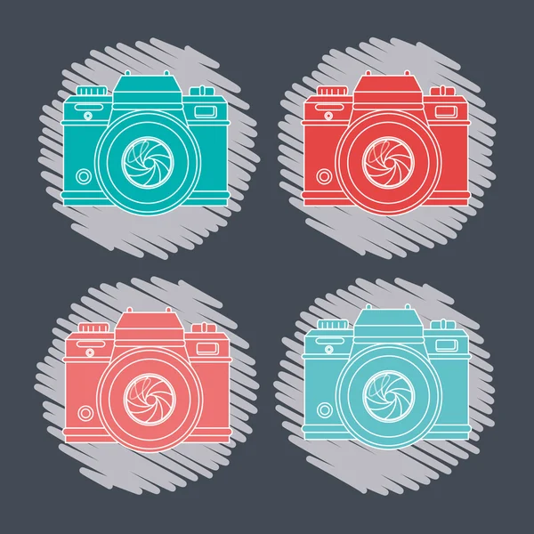 Diseño de iconos de cámara — Vector de stock