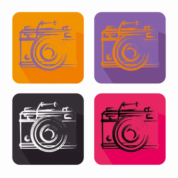 Design icone della fotocamera — Vettoriale Stock