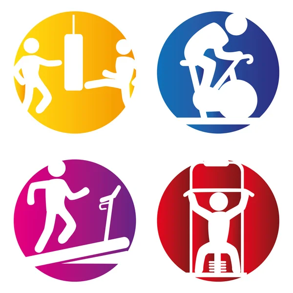 Fitness diseño de gimnasio — Vector de stock