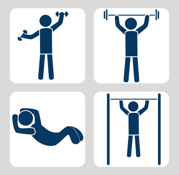 Fitness diseño de gimnasio — Vector de stock