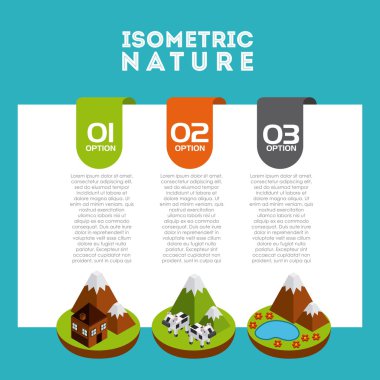 izometrik doğa tasarım 