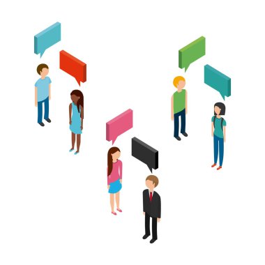 İzometrik insanlar tasarım 