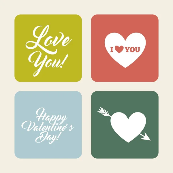 Diseño de tarjeta de amor — Archivo Imágenes Vectoriales
