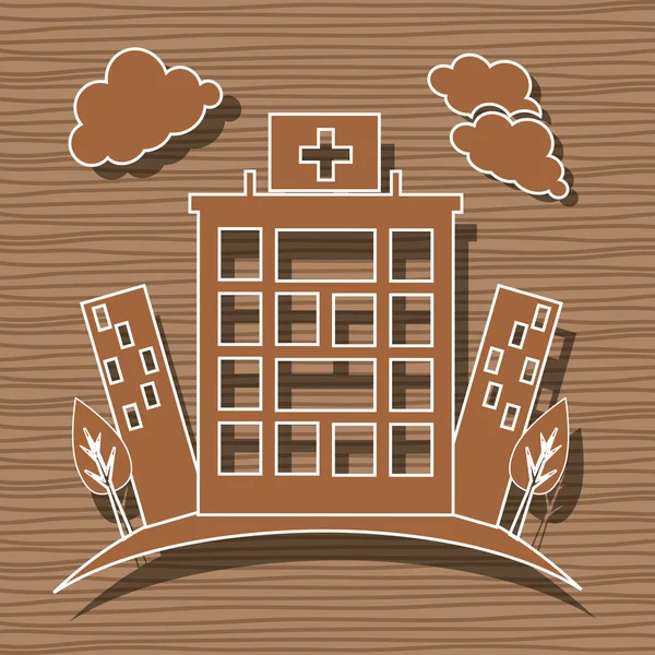 Дизайн лікарняного медичного центру — стоковий вектор