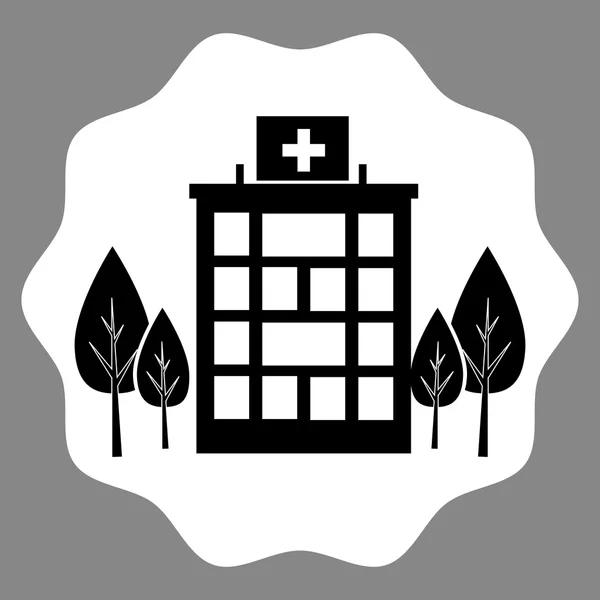 Дизайн лікарняного медичного центру — стоковий вектор