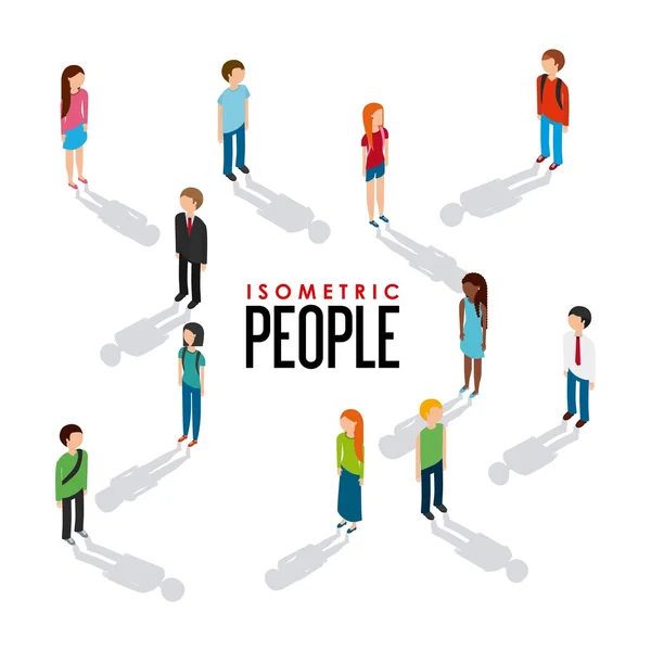 Conception Isometric People — Image vectorielle