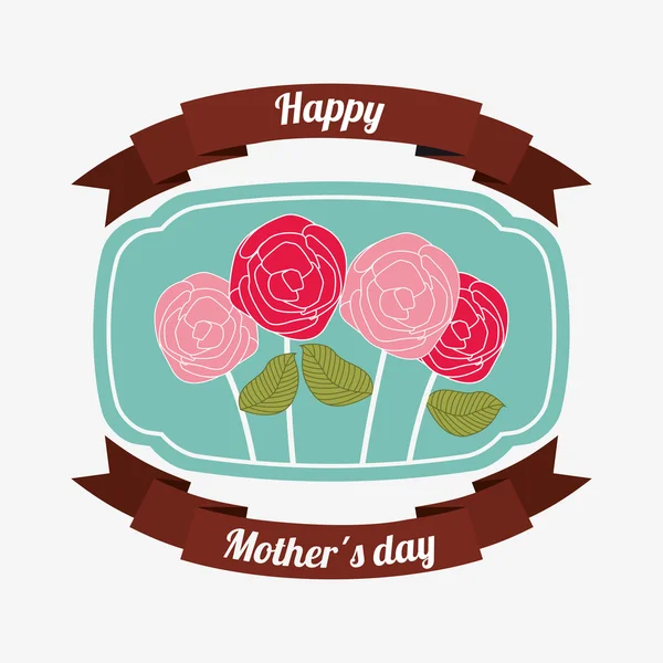 Glückliche Muttertagsgestaltung — Stockvektor