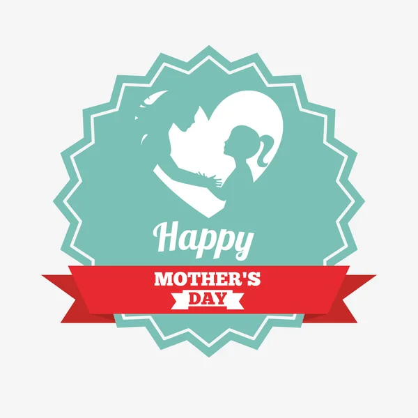 Diseño Feliz Día de las Madres — Vector de stock