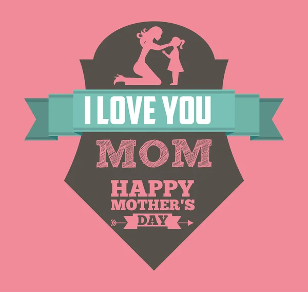 Happy mothers day design — Stock Vector