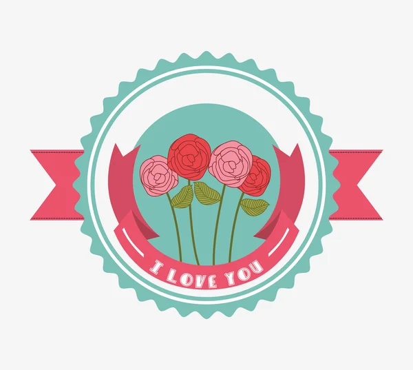 Design de cartão de amor —  Vetores de Stock
