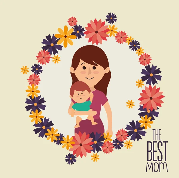 Happy Mothers design giorno — Vettoriale Stock