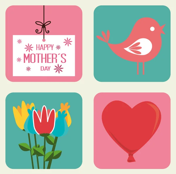Happy mothers day design — Stock Vector