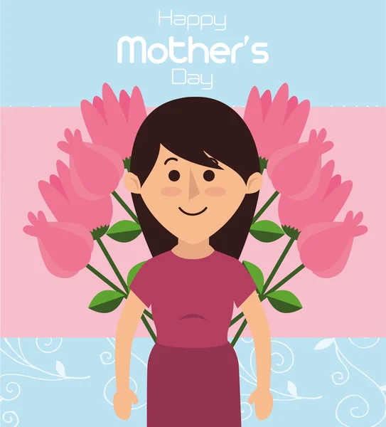 Diseño Feliz Día de las Madres — Vector de stock