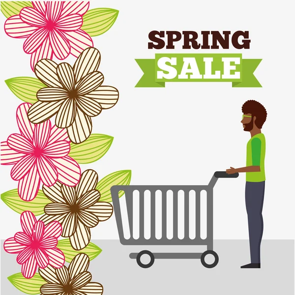 Diseño de venta primavera — Vector de stock