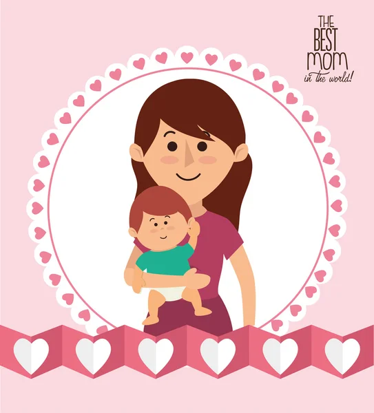 Happy mothers day design — Stock Vector