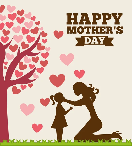 행복 한 어머니들의 날 — 스톡 벡터