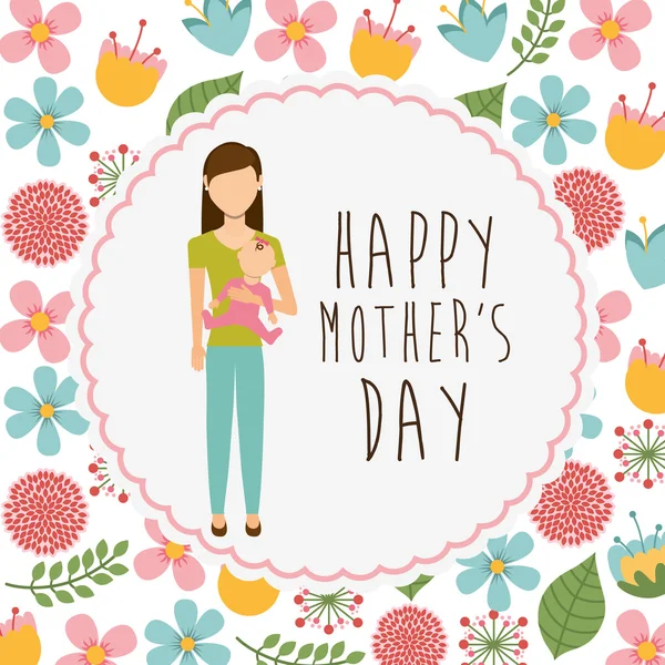 Happy mothers day — Stock Vector