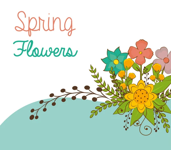 Spring flowers design — Stock Vector