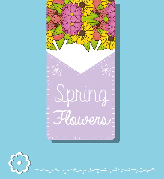 Tavaszi virágok design — Stock Vector