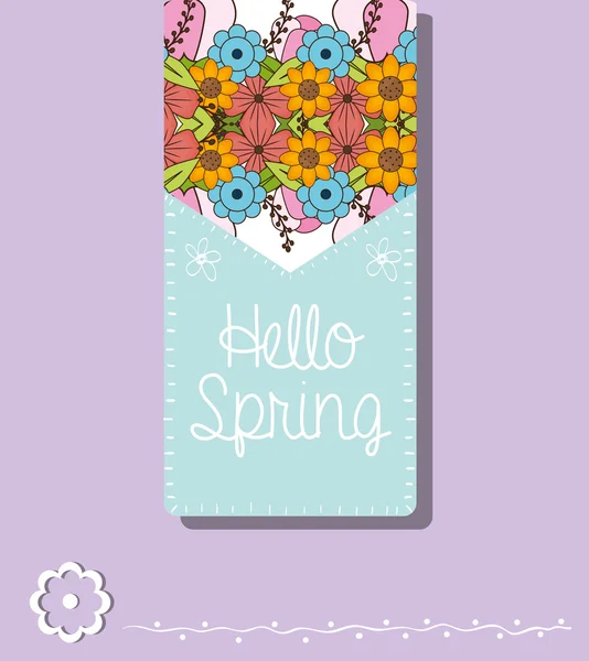 Hello spring design — Stock Vector