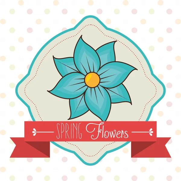 Voorjaar ontwerp met bloemen — Stockvector