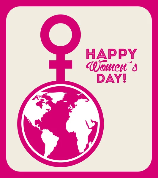 Happy womens day design — Stock Vector