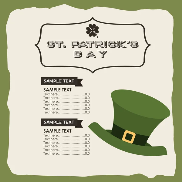 Saint patricks dag ontwerp — Stockvector