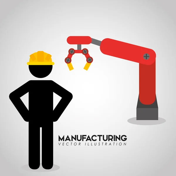 Conception de l'industrie manufacturière — Image vectorielle