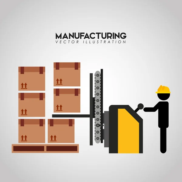 Progettazione industriale manifatturiera — Vettoriale Stock