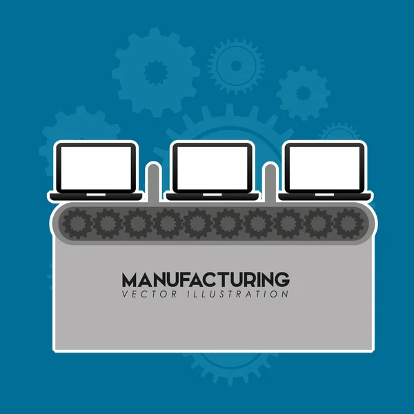 Manufacturing industry design — Stock Vector