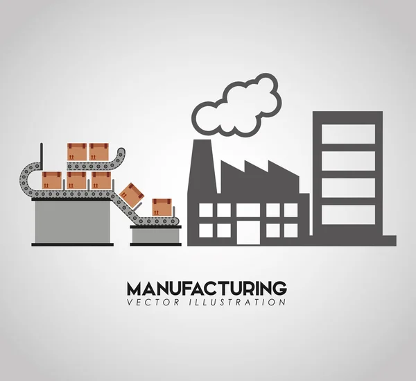 Conception de l'industrie manufacturière — Image vectorielle