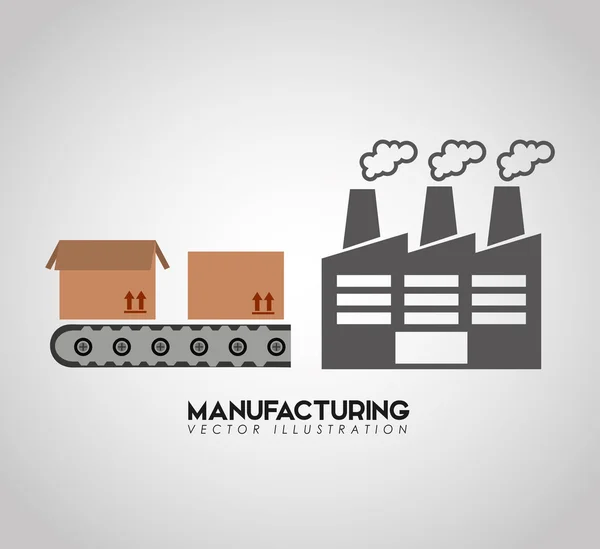Manufacturing industry design — Stock Vector