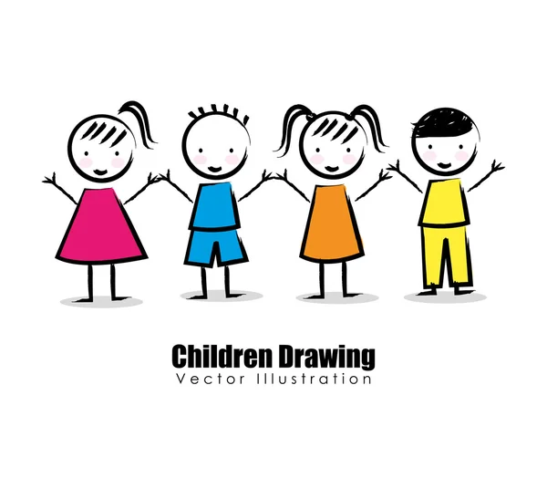 儿童绘画设计 — 图库矢量图片