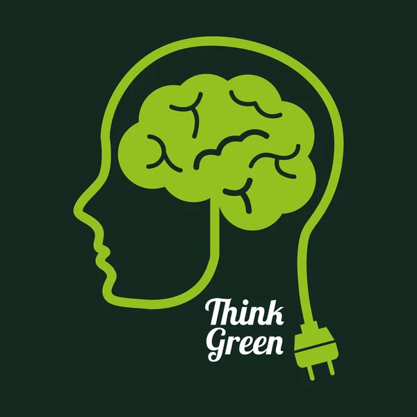 Think green design — Stock Vector