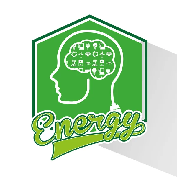 エネルギーのアイデア デザイン — ストックベクタ