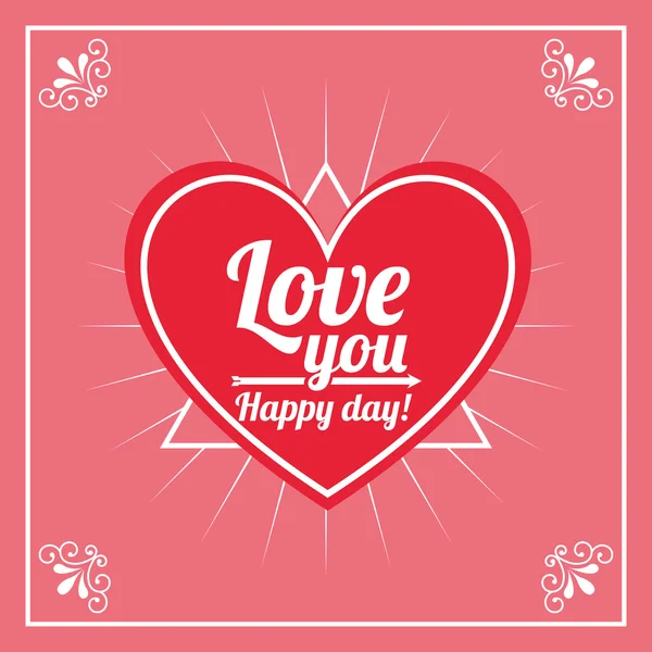 Diseño de tarjeta de amor — Vector de stock