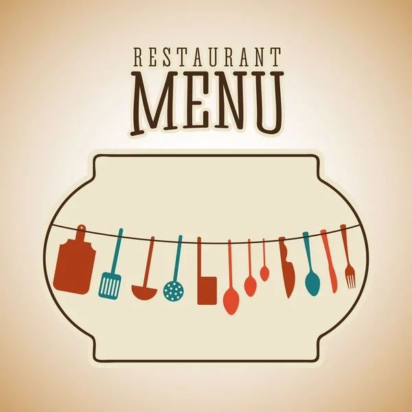 Menú restaurante diseño — Vector de stock