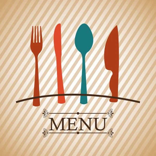 Menü-étterem kialakítás — Stock Vector