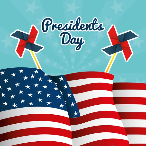 Başkanlar Günü tasarım — Stok Vektör