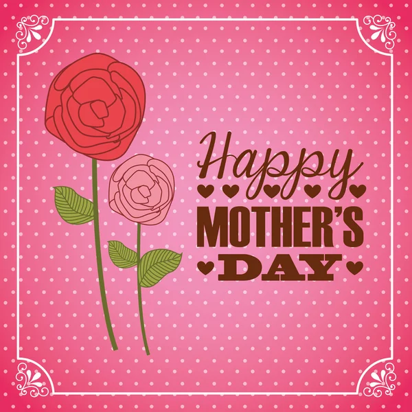 Happy mothers day design — Stock Vector