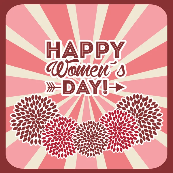 Happy womens day design — Stock Vector