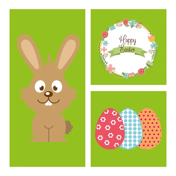 Feliz Pascua Diseño — Vector de stock