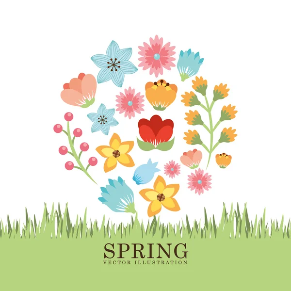 봄 시즌 디자인 — 스톡 벡터