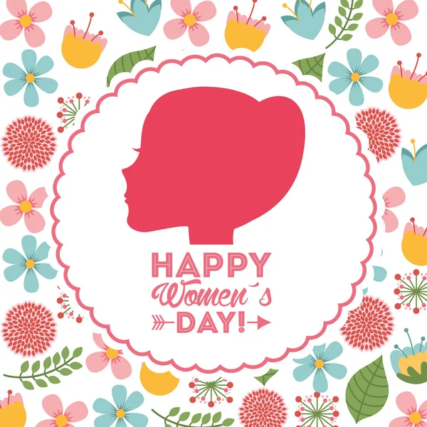 Happy womens day design — Stock Vector