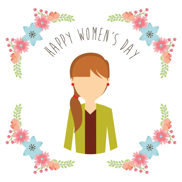 Happy womens day design — Stock Vector