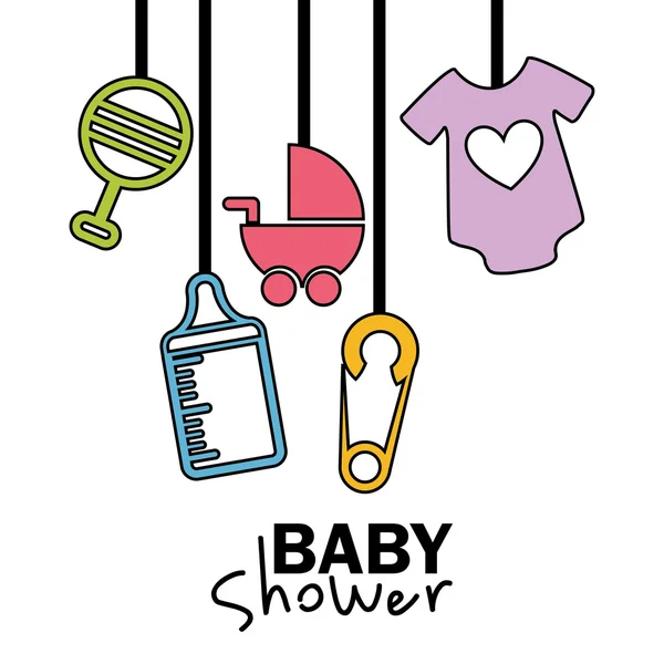 Conception de douche bébé — Image vectorielle