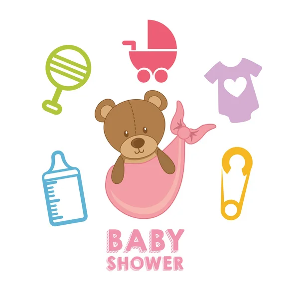 Diseño de ducha de bebé — Archivo Imágenes Vectoriales